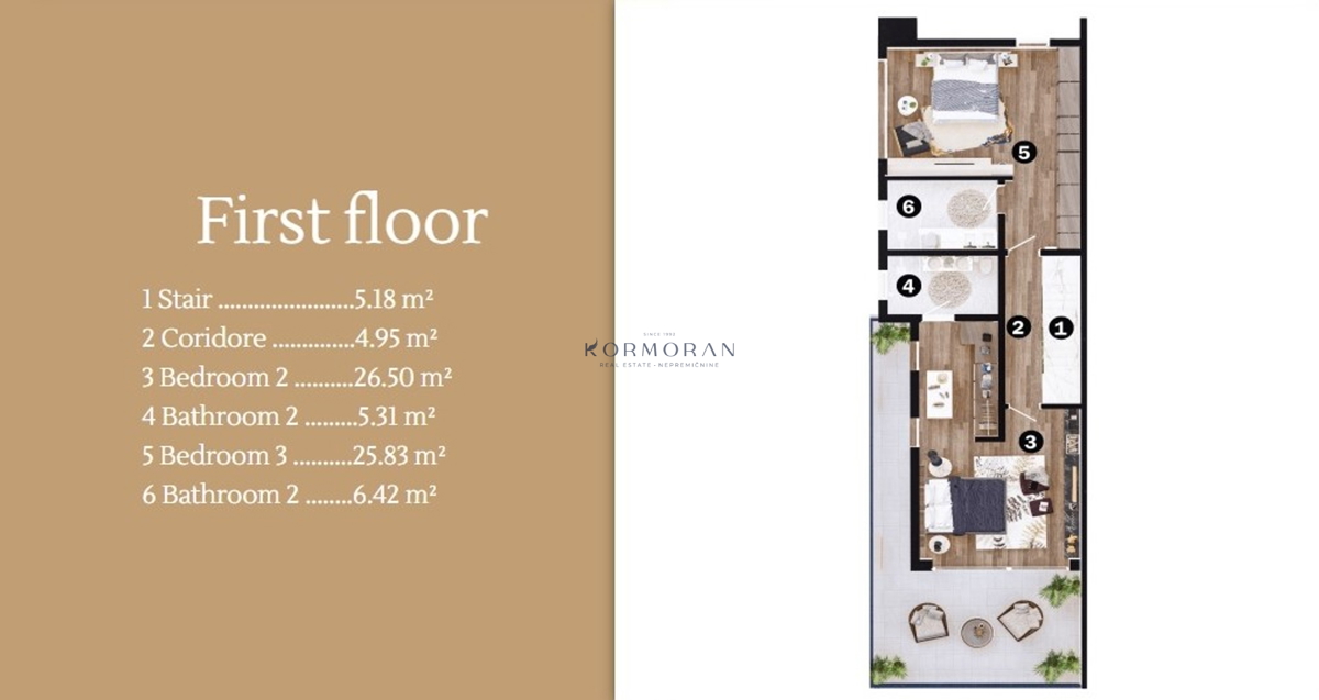 Hiša dvojček blizu morja